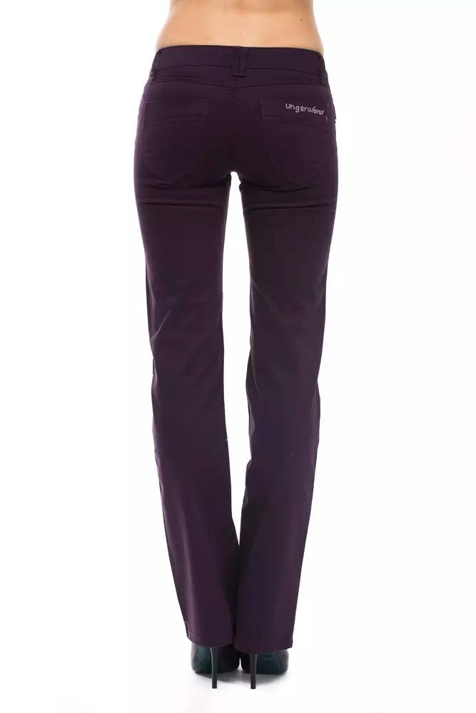 Ungaro Fever Purple Cotton Women's Pants - Sandy Store ByNet