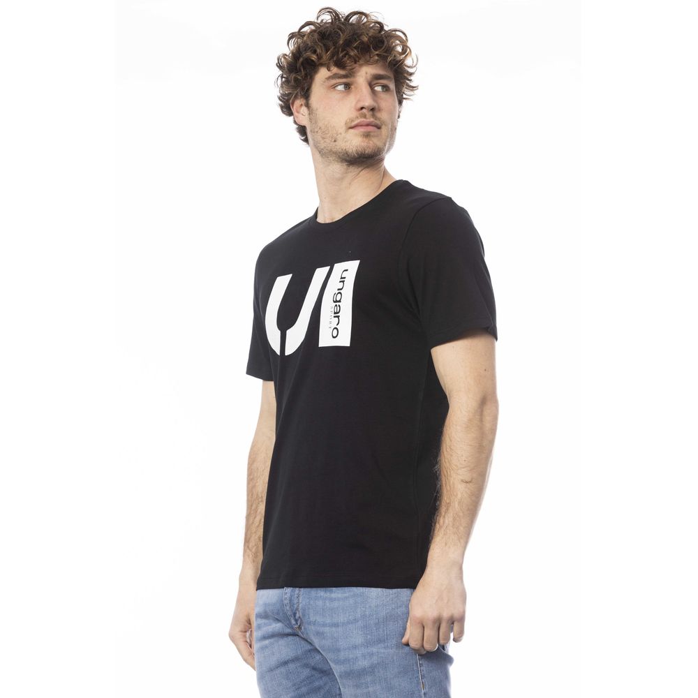 Ungaro Sport Black Cotton Men T-Shirt - Sandy Store ByNet