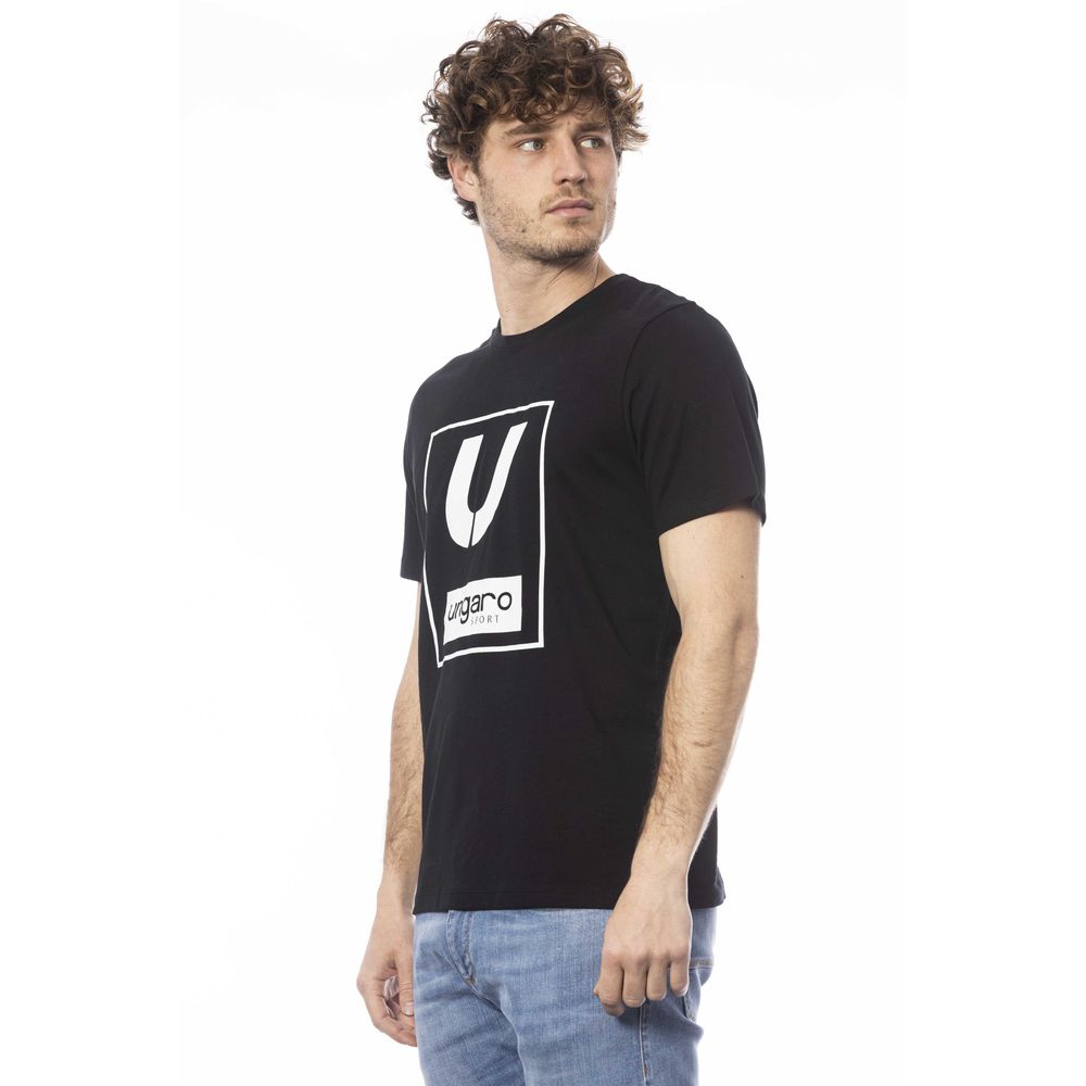 Ungaro Sport Black Cotton Men T-Shirt - Sandy Store ByNet