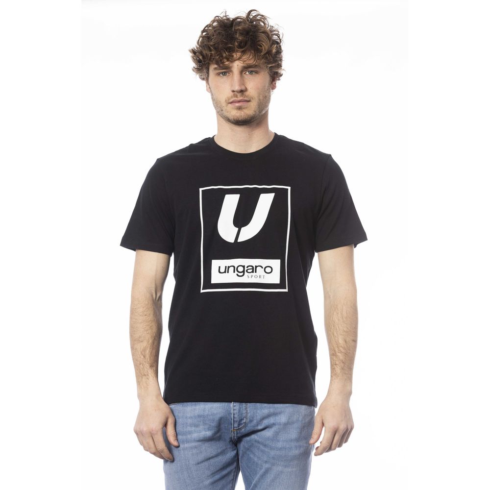 Ungaro Sport Black Cotton Men T-Shirt - Sandy Store ByNet
