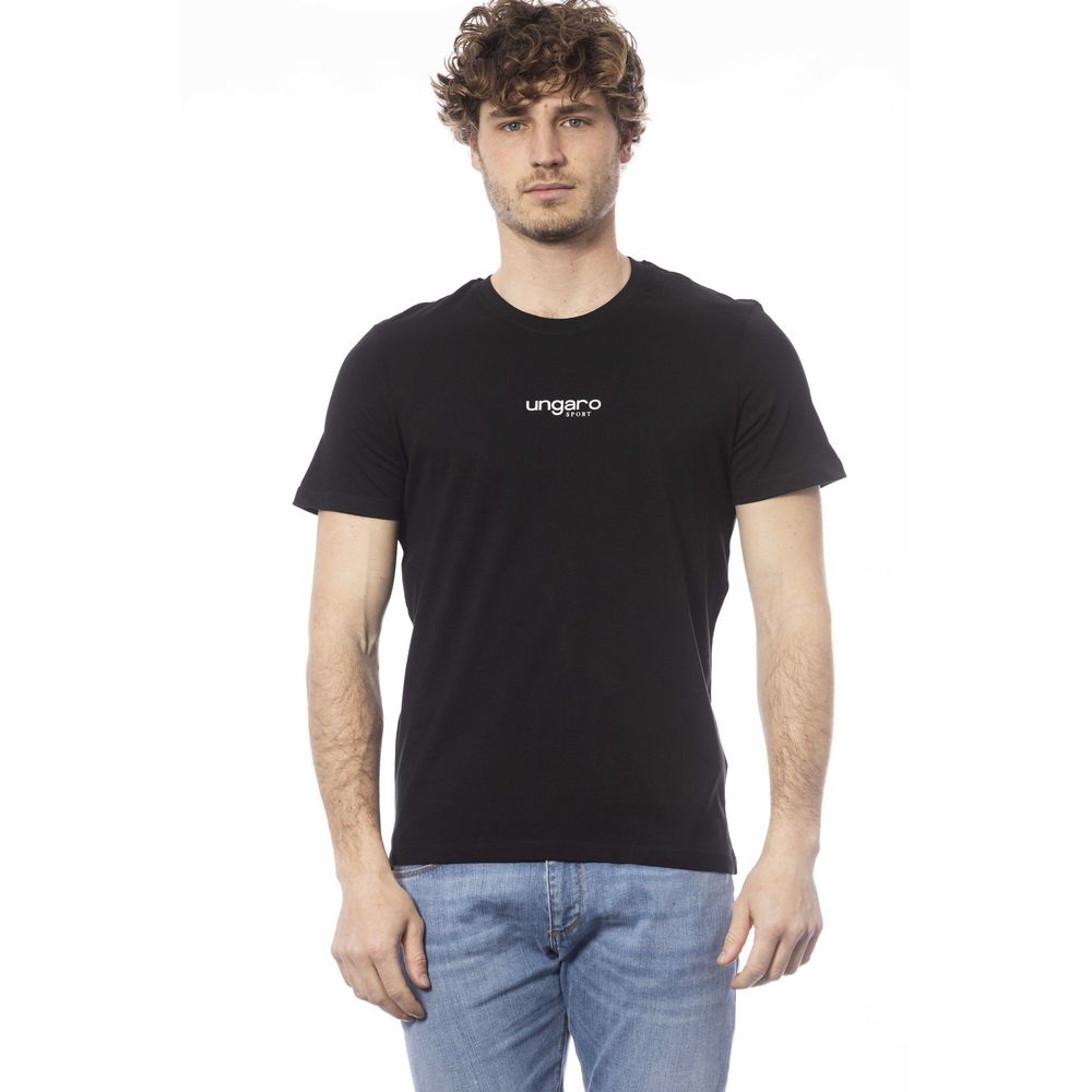 Ungaro Sport Black Cotton Men T-Shirt - Sandy Store ByNet