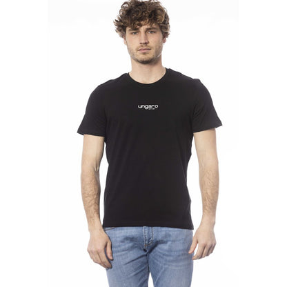 Ungaro Sport Black Cotton Men T-Shirt - Sandy Store ByNet