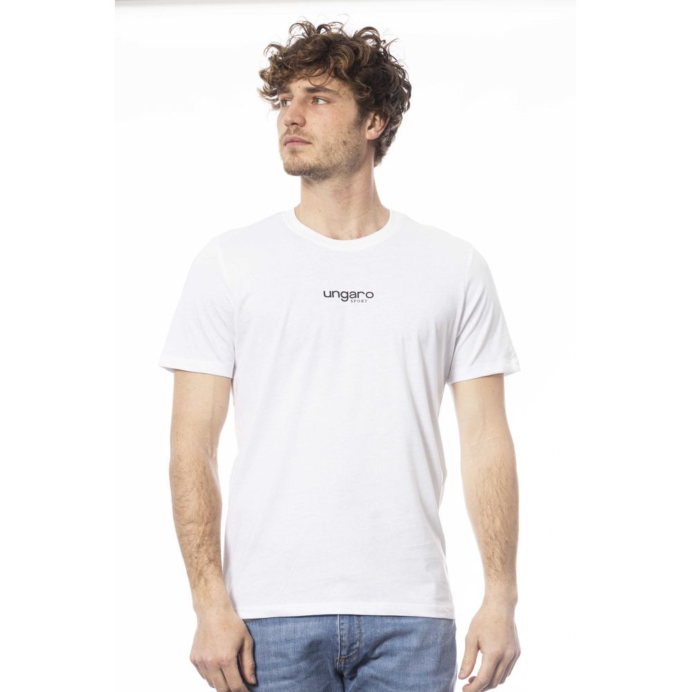 Ungaro Sport White Cotton Men T-Shirt - Sandy Store ByNet