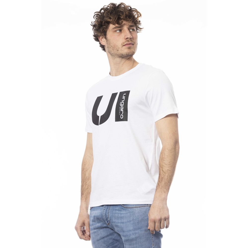 Ungaro Sport White Cotton Men T-Shirt - Sandy Store ByNet