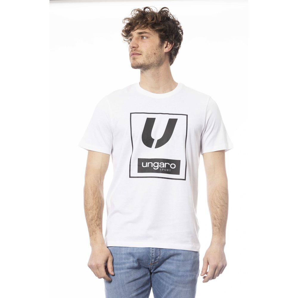 Ungaro Sport White Cotton Men T-Shirt - Sandy Store ByNet