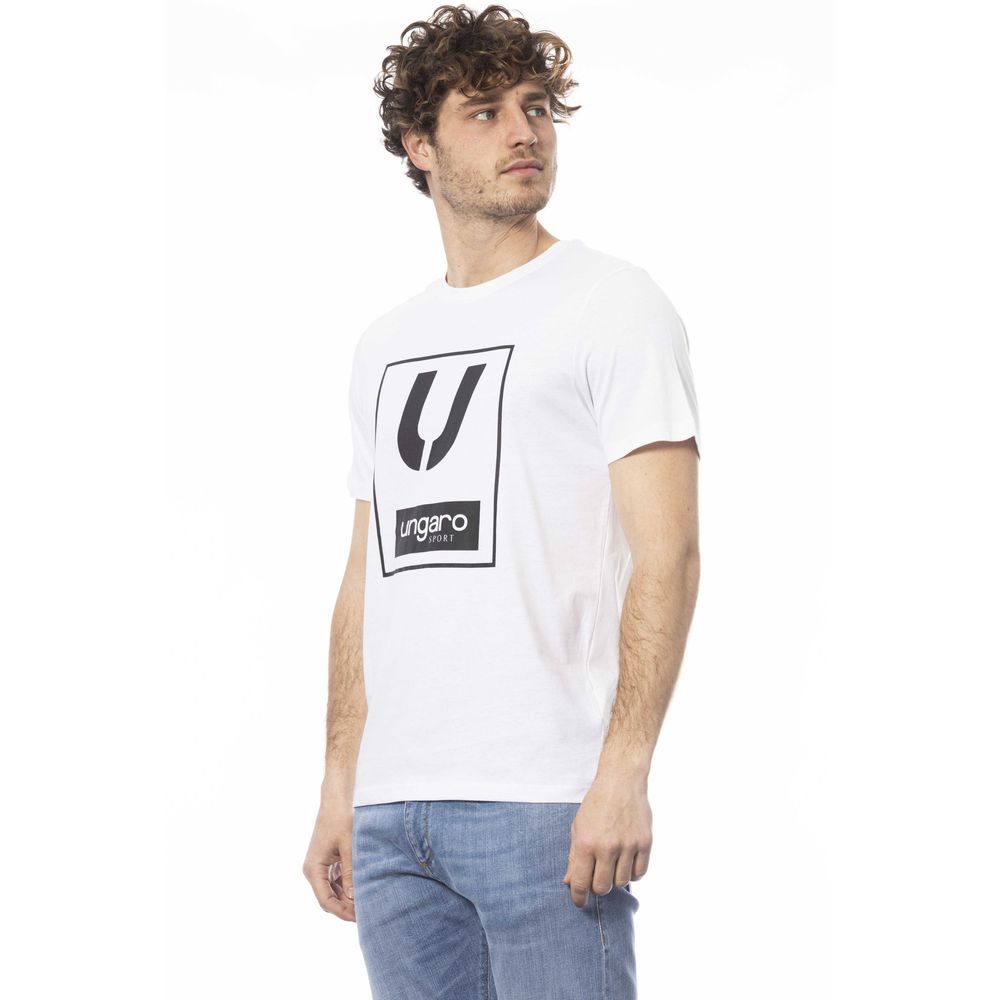 Ungaro Sport White Cotton Men T-Shirt - Sandy Store ByNet
