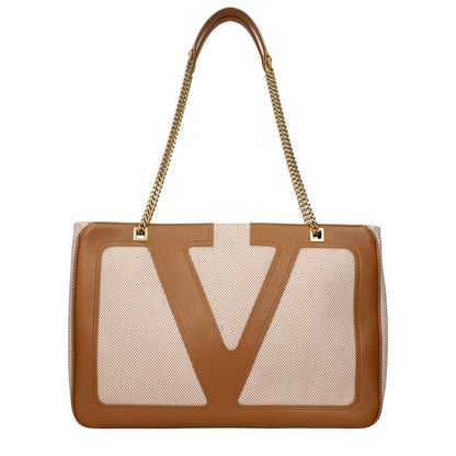 Valentino Garavani Beige Fabric Shoulder Bags – par Valentino Garavani | Disponible sur Sandy Store ByNet