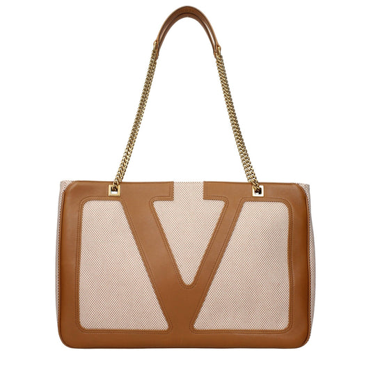 Valentino Garavani Beige Fabric Shoulder Bags – par Valentino Garavani | Disponible sur Sandy Store ByNet