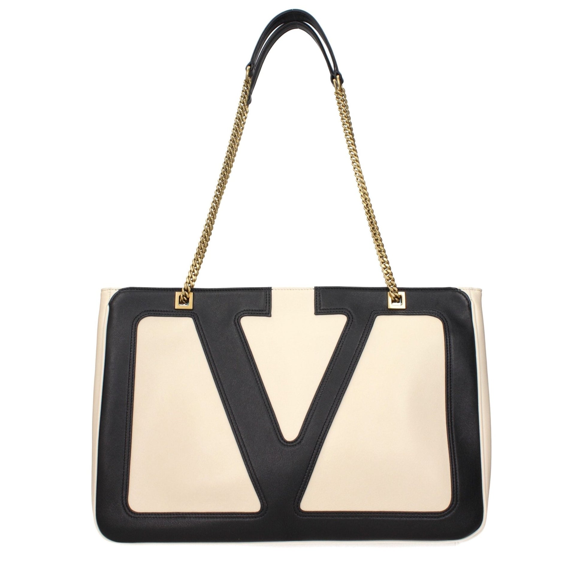 Valentino Garavani Beige Leather Shoulder Bags – par Valentino Garavani | Disponible sur Sandy Store ByNet