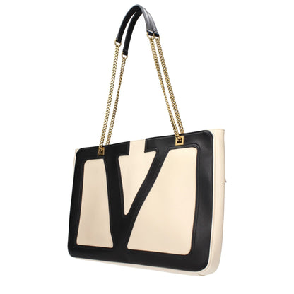 Valentino Garavani Beige Leather Shoulder Bags – par Valentino Garavani | Disponible sur Sandy Store ByNet