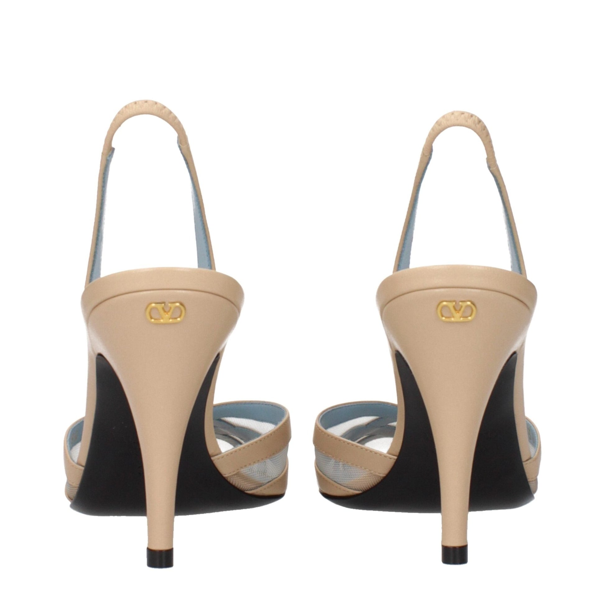 Valentino Garavani Beige Leather Stiletto Heels Sandals – EU36/US6 par Valentino Garavani | Disponible sur Sandy Store ByNet