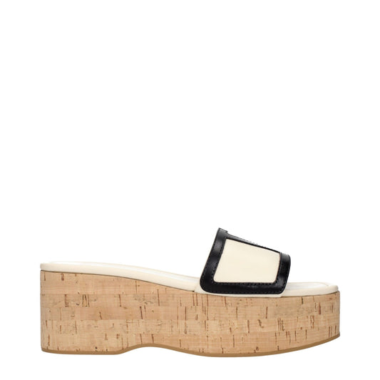Valentino Garavani Beige Leather Wedges Sandals – EU36.5/US6.5 par Valentino Garavani | Disponible sur Sandy Store ByNet