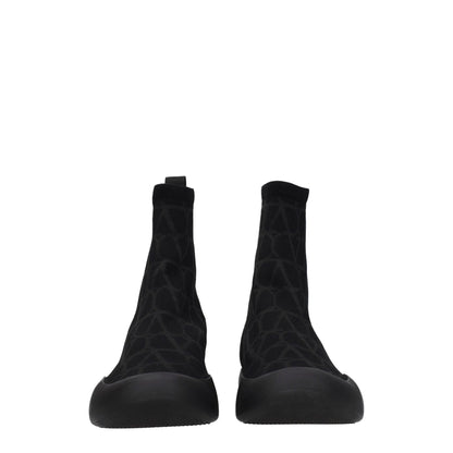Valentino Garavani Black Fabric High Tops – EU39.5/US6.5 par Valentino Garavani | Disponible sur Sandy Store ByNet