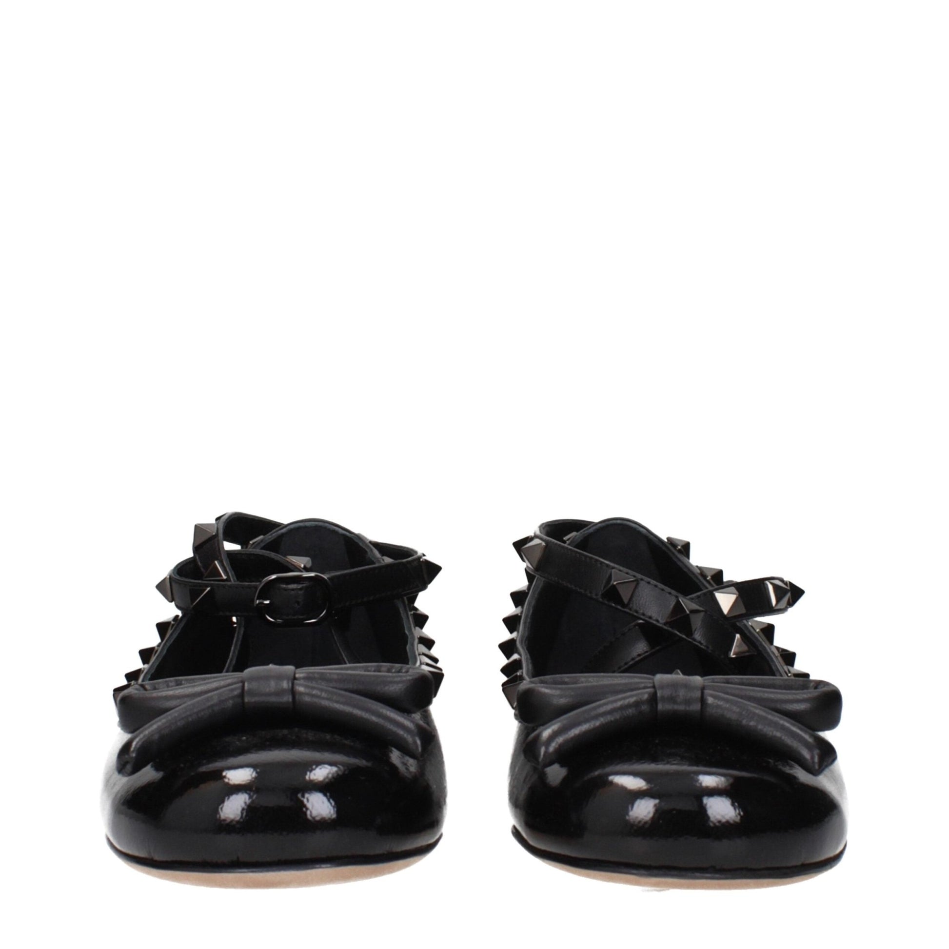 Valentino Garavani Black Leather Ballet Flats – EU38.5/US8.5 par Valentino Garavani | Disponible sur Sandy Store ByNet