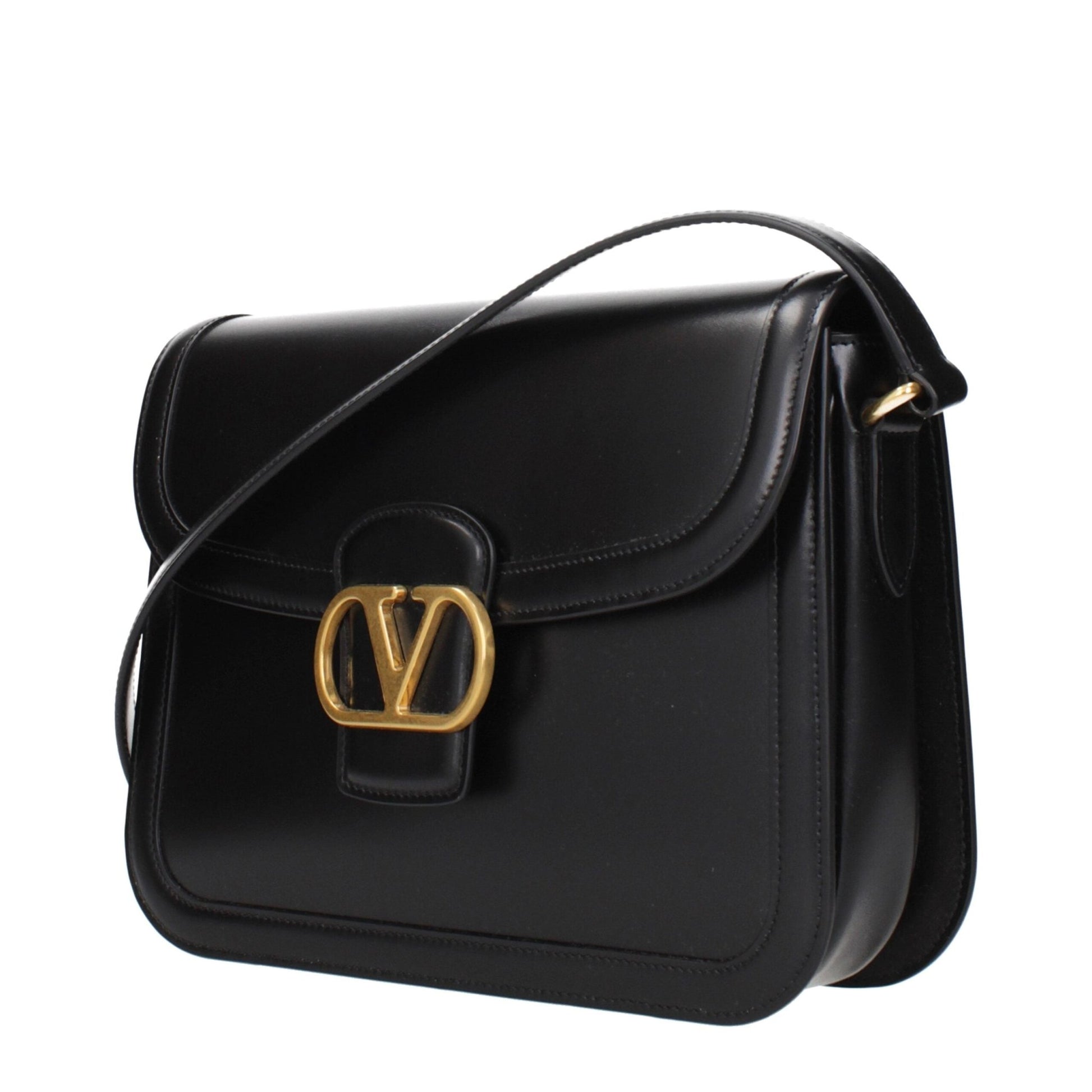 Valentino Garavani Black Leather Shoulder Bags – par Valentino Garavani | Disponible sur Sandy Store ByNet