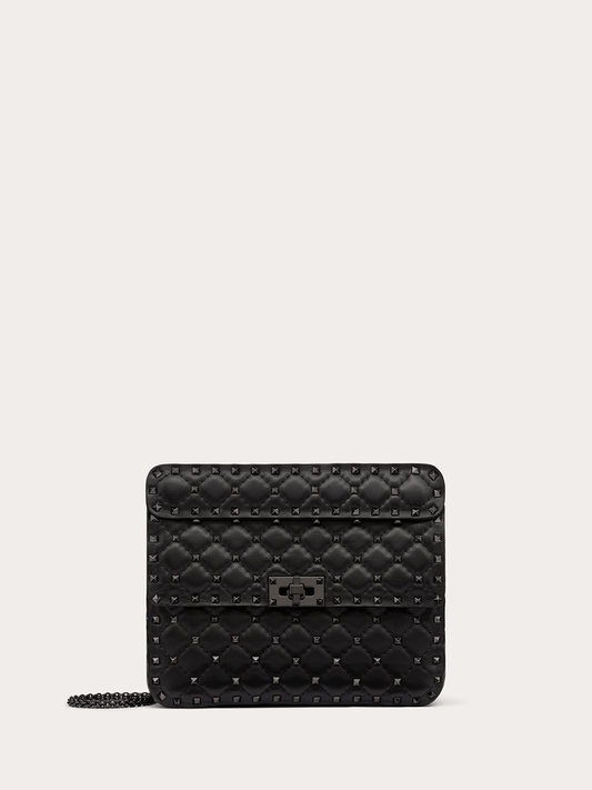Valentino Garavani Black Nappa Leather Medium Rockstudt Spike Bag - Sandy Store ByNet