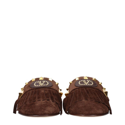 Valentino Garavani Brown Leather Slippers Sandals – EU36/US6 par Valentino Garavani | Disponible sur Sandy Store ByNet