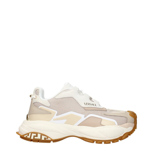 Versace Beige Fabric Chunky Sneakers – EU35/US5 par Versace | Disponible sur Sandy Store ByNet