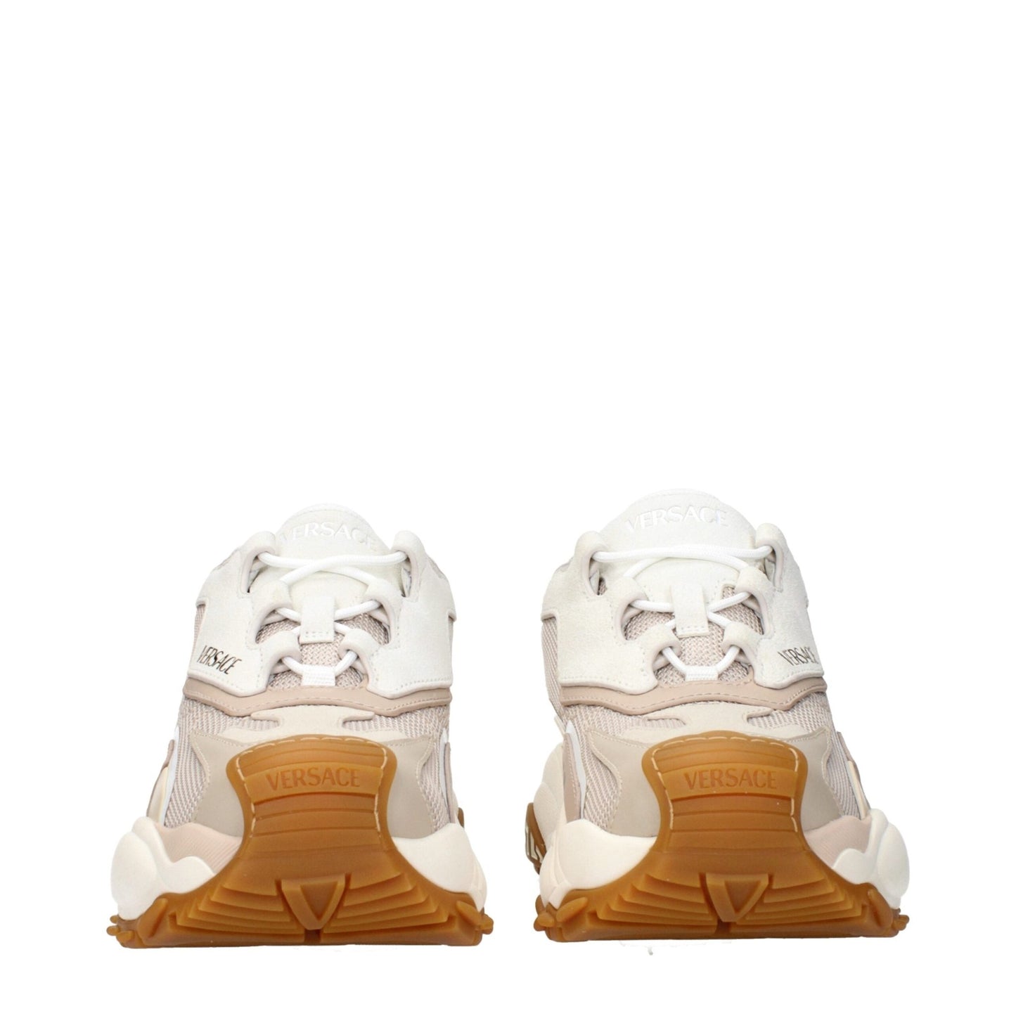 Versace Beige Fabric Chunky Sneakers – EU35/US5 par Versace | Disponible sur Sandy Store ByNet