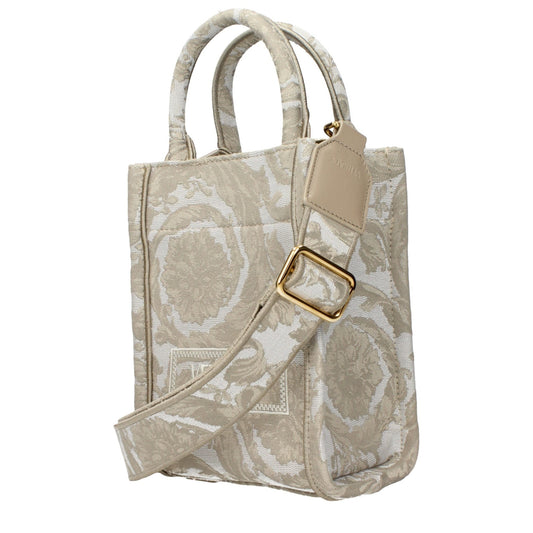 Versace Beige Fabric Handbags – par Versace | Disponible sur Sandy Store ByNet