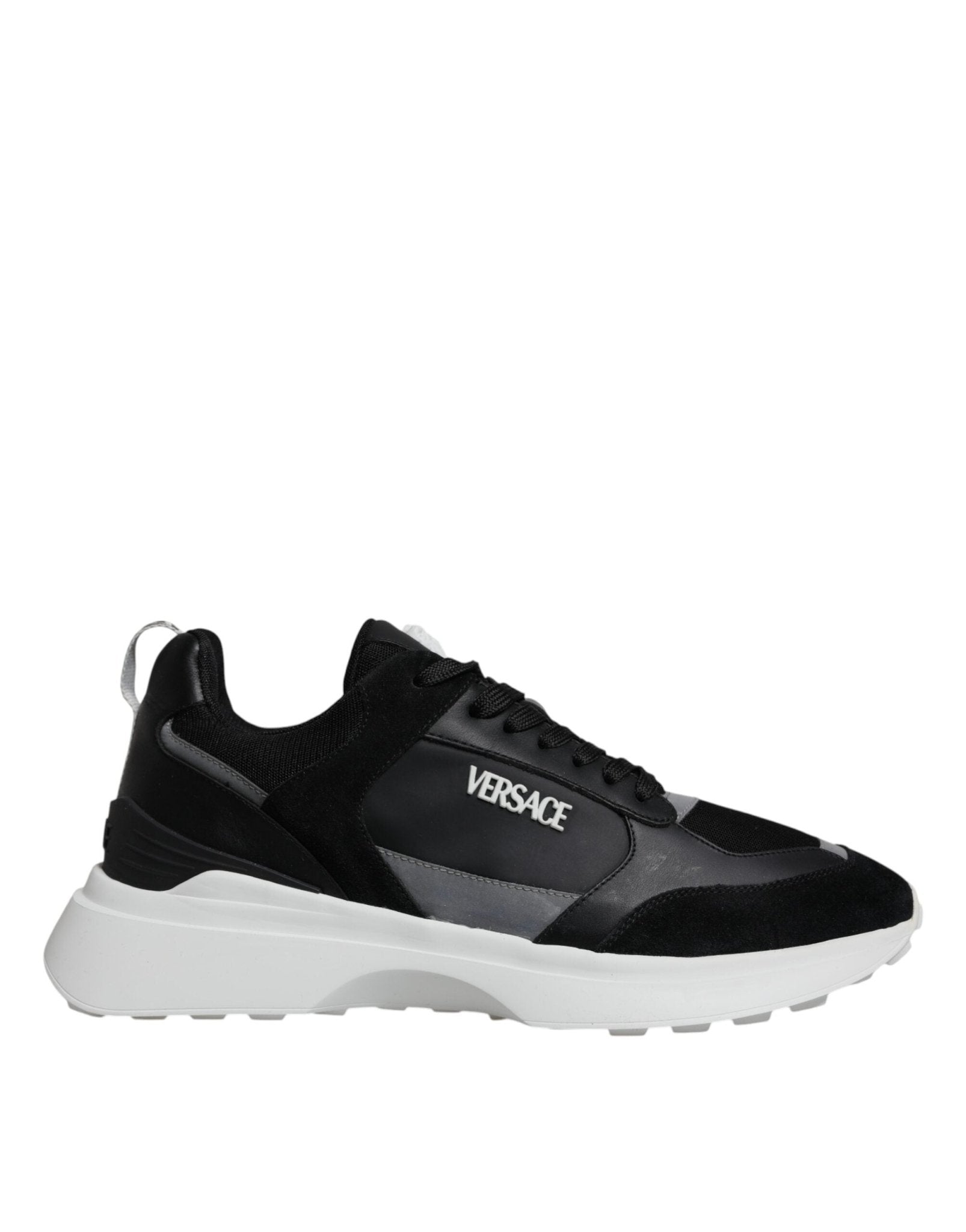 Versace Black Canvas Quad Fabric Medusa Low Top Sneaker Shoes - Sandy Store ByNet
