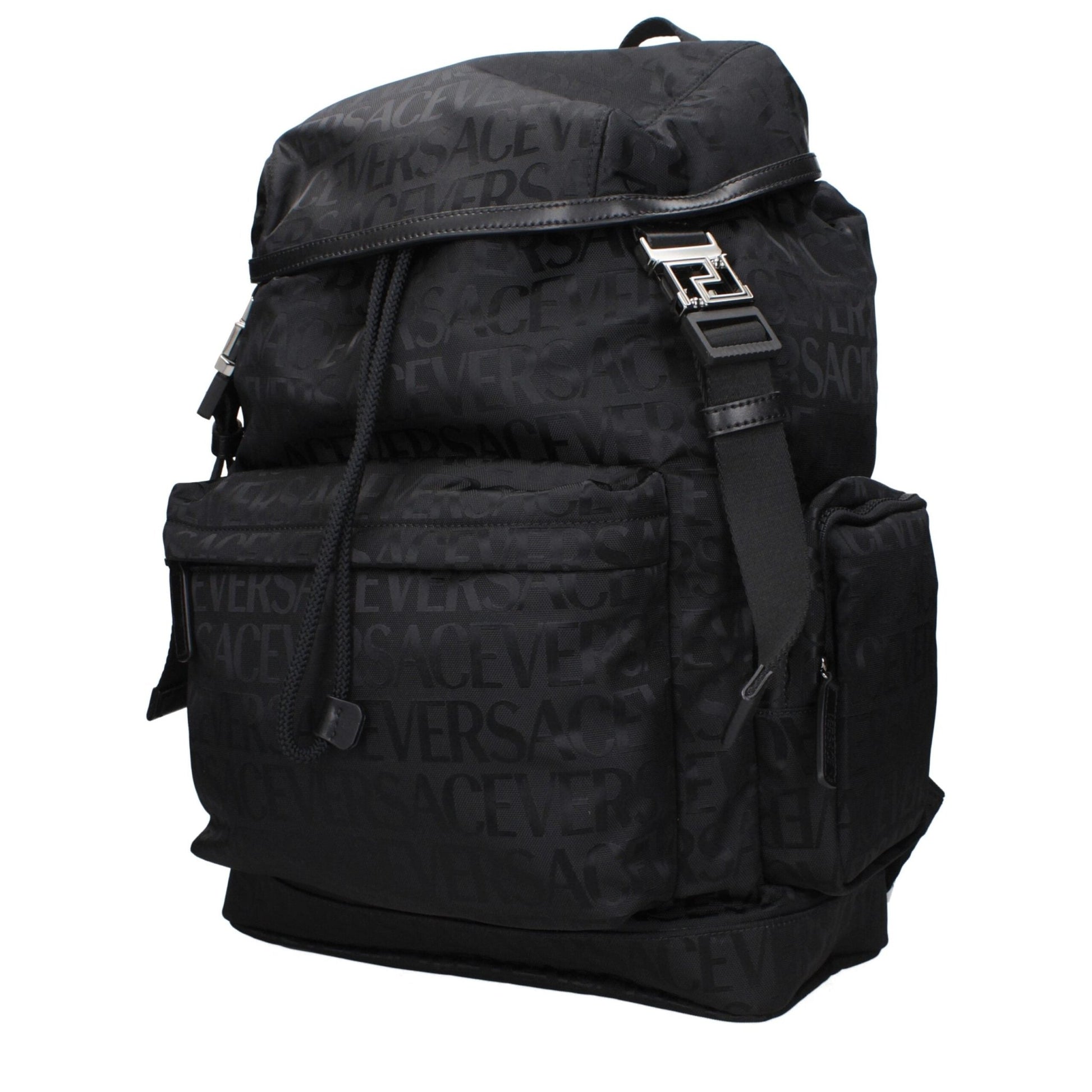 Versace Black Fabric Backpacks – par Versace | Disponible sur Sandy Store ByNet