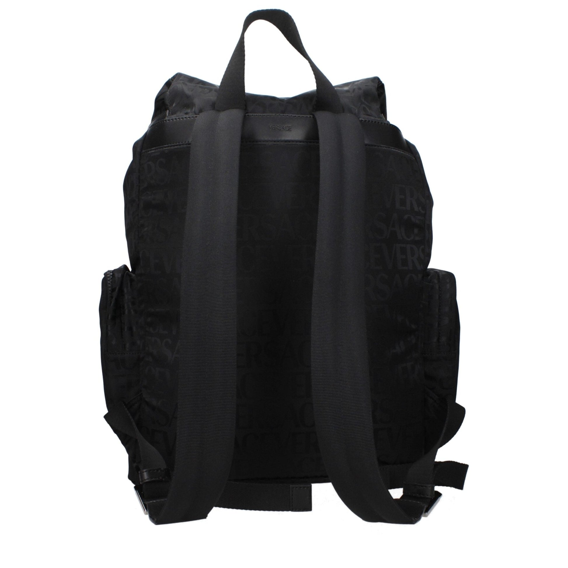 Versace Black Fabric Backpacks – par Versace | Disponible sur Sandy Store ByNet