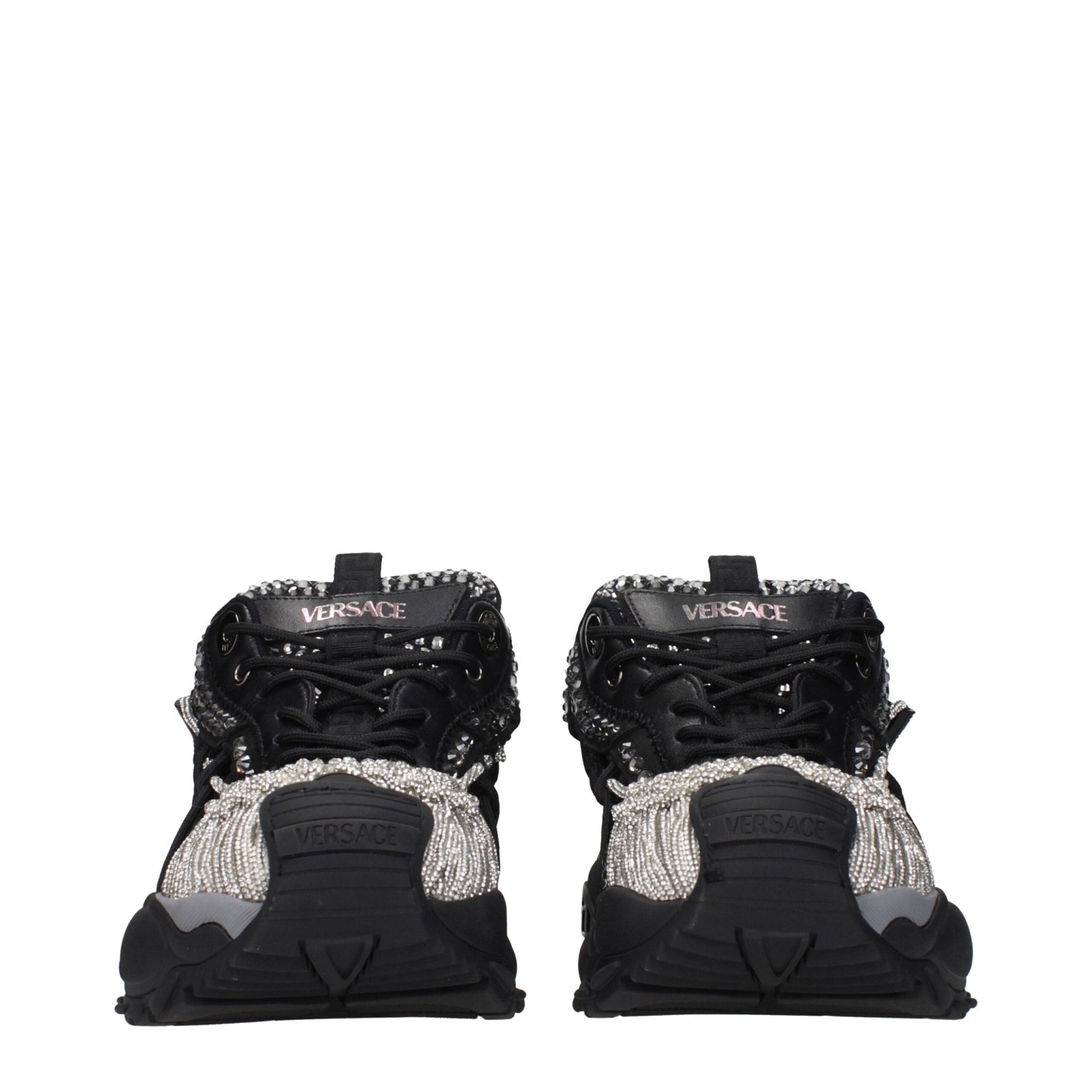 Versace Black Fabric Chunky Sneakers – EU40/US7 par Versace | Disponible sur Sandy Store ByNet
