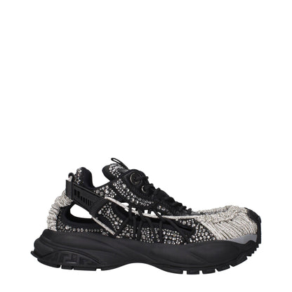 Versace Black Fabric Chunky Sneakers – EU40/US7 par Versace | Disponible sur Sandy Store ByNet