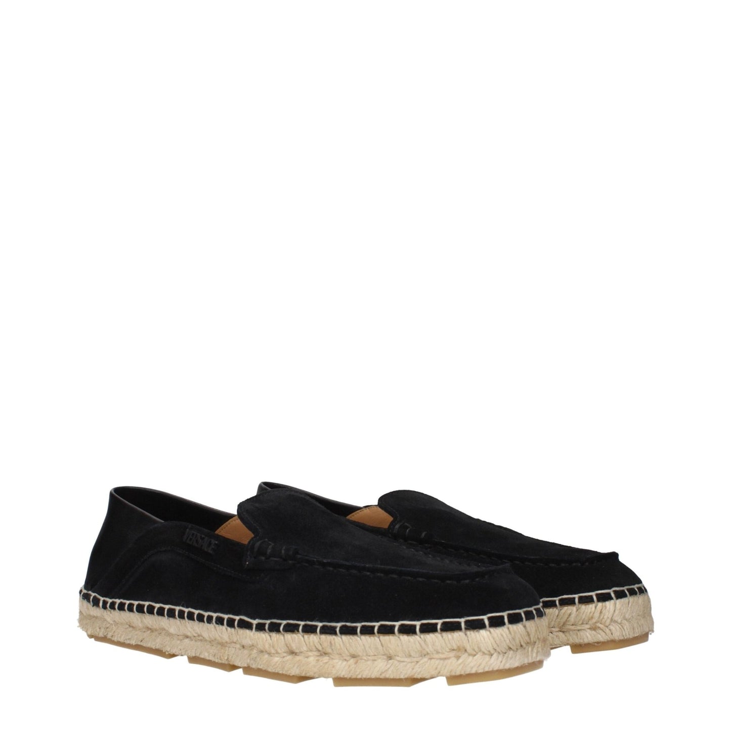 Versace Black Leather Espadrilles – EU41/US8 par Versace | Disponible sur Sandy Store ByNet