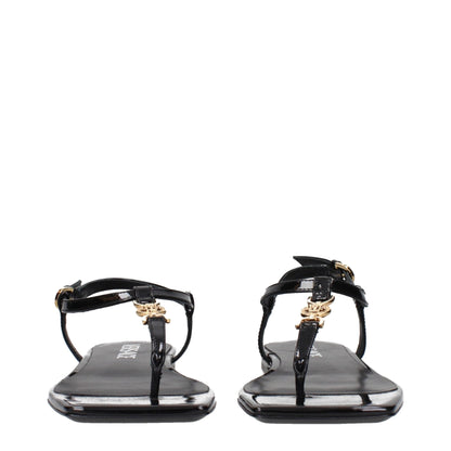 Versace Black Leather Flip - Flop Sandals – EU36/US6 par Versace | Disponible sur Sandy Store ByNet