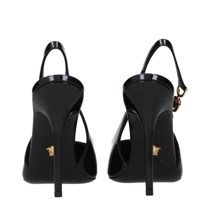 Versace Black Leather High Heel Pumps – EU36.5/US6.5 par Versace | Disponible sur Sandy Store ByNet