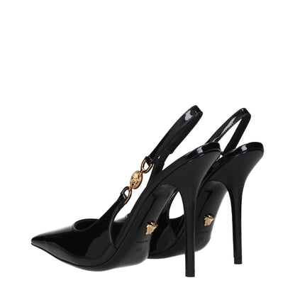 Versace Black Leather High Heel Pumps – EU36.5/US6.5 par Versace | Disponible sur Sandy Store ByNet