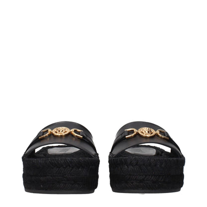 Versace Black Leather Slippers Sandals – EU35/US5 par Versace | Disponible sur Sandy Store ByNet