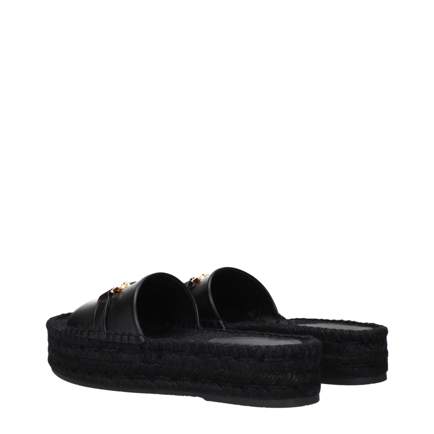 Versace Black Leather Slippers Sandals – EU35/US5 par Versace | Disponible sur Sandy Store ByNet