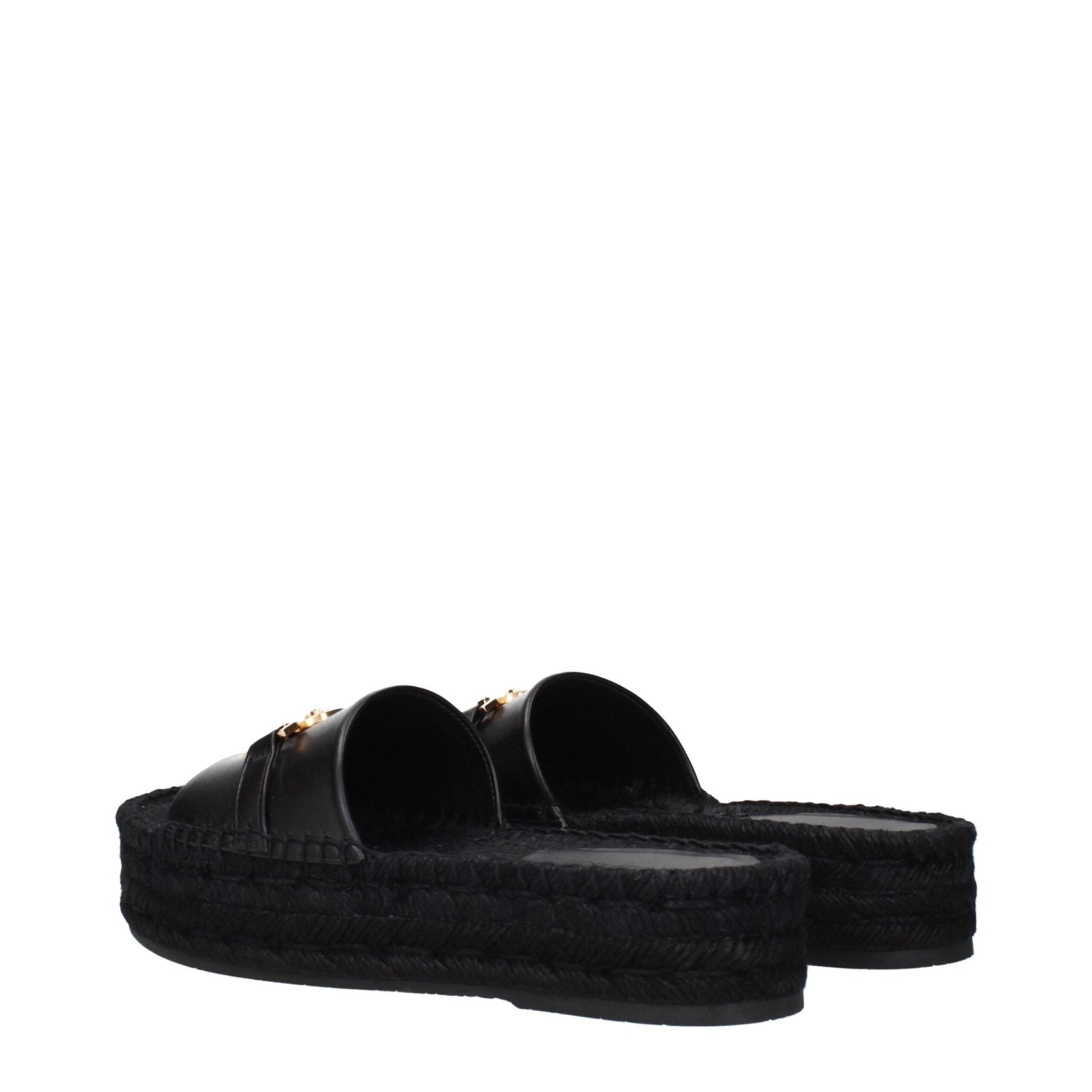 Versace Black Leather Slippers Sandals – EU35/US5 par Versace | Disponible sur Sandy Store ByNet