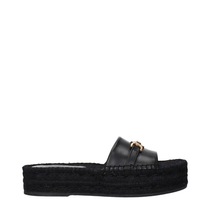 Versace Black Leather Slippers Sandals – EU35/US5 par Versace | Disponible sur Sandy Store ByNet