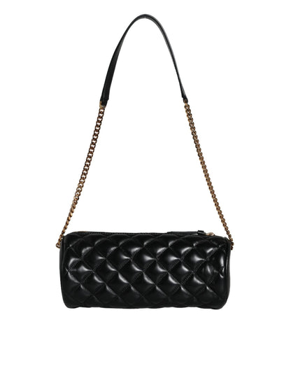 Versace Black Mini Quilted Lambskin Leather Crossbody Sling Bag - Sandy Store ByNet