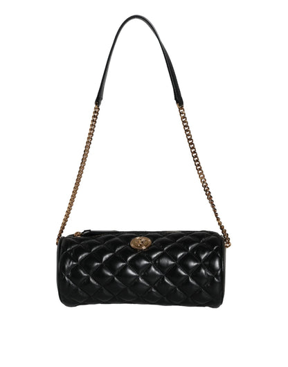 Versace Black Mini Quilted Lambskin Leather Crossbody Sling Bag - Sandy Store ByNet