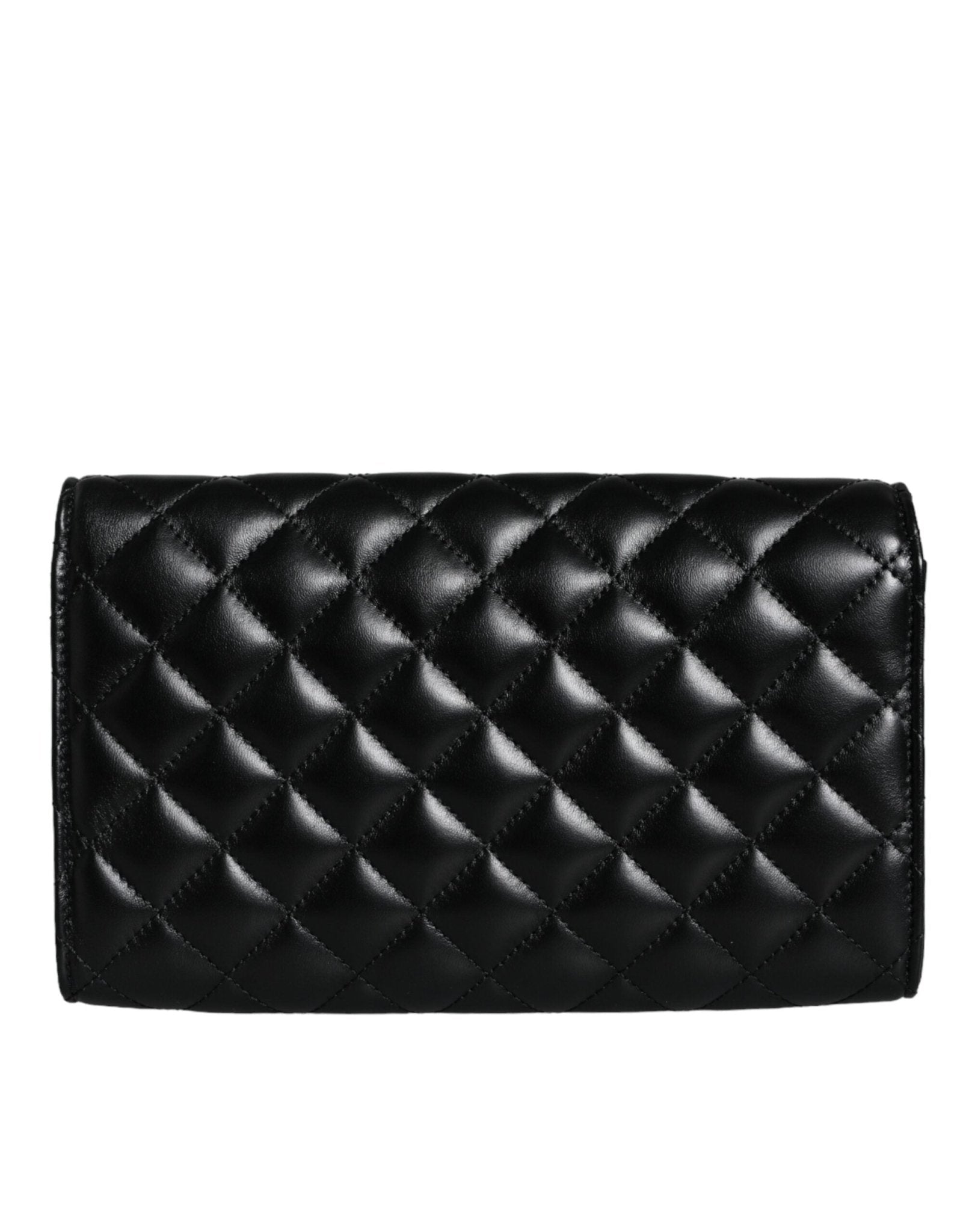 Versace Black Quilted Nappa Leather Crossbody Shoulder Bag - Sandy Store ByNet