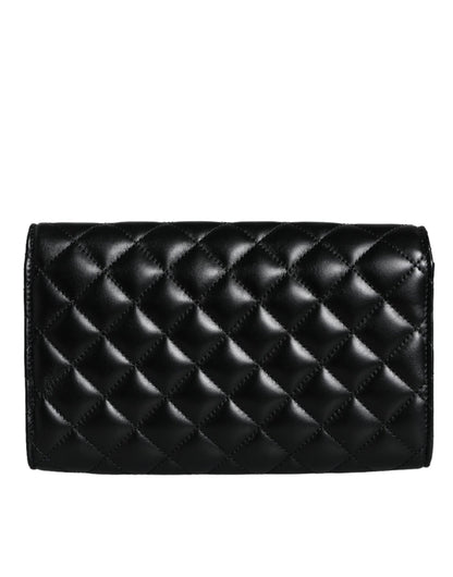 Versace Black Quilted Nappa Leather Crossbody Shoulder Bag - Sandy Store ByNet