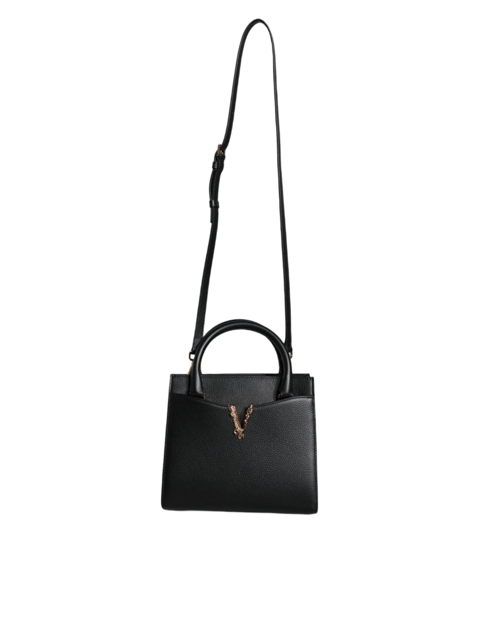 Versace Black Small Leather TopHandle Shoulder Crossbody Bag - Sandy Store ByNet