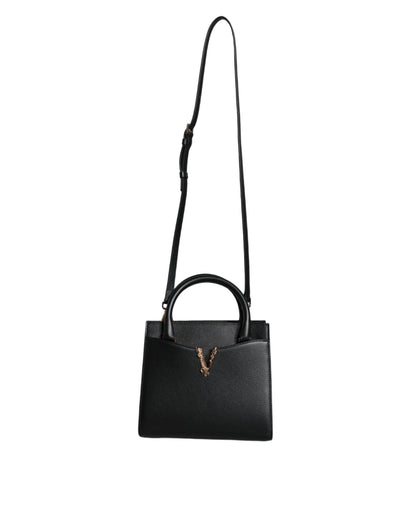 Versace Black Small Leather TopHandle Shoulder Crossbody Bag - Sandy Store ByNet