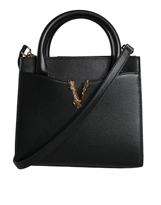 Versace Black Small Leather TopHandle Shoulder Crossbody Bag - Sandy Store ByNet