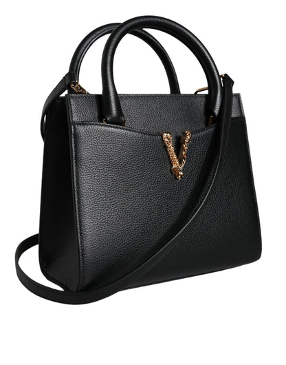 Versace Black Small Leather TopHandle Shoulder Crossbody Bag - Sandy Store ByNet