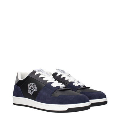 Versace Blue Leather Sneakers – EU46/US13 par Versace | Disponible sur Sandy Store ByNet