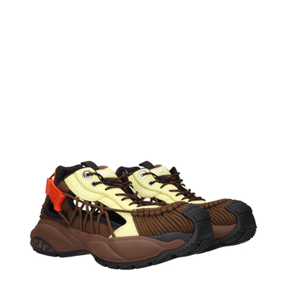 Versace Brown Fabric Athletic Sneakers – EU40/US7 par Versace | Disponible sur Sandy Store ByNet