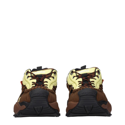 Versace Brown Fabric Athletic Sneakers – EU40/US7 par Versace | Disponible sur Sandy Store ByNet