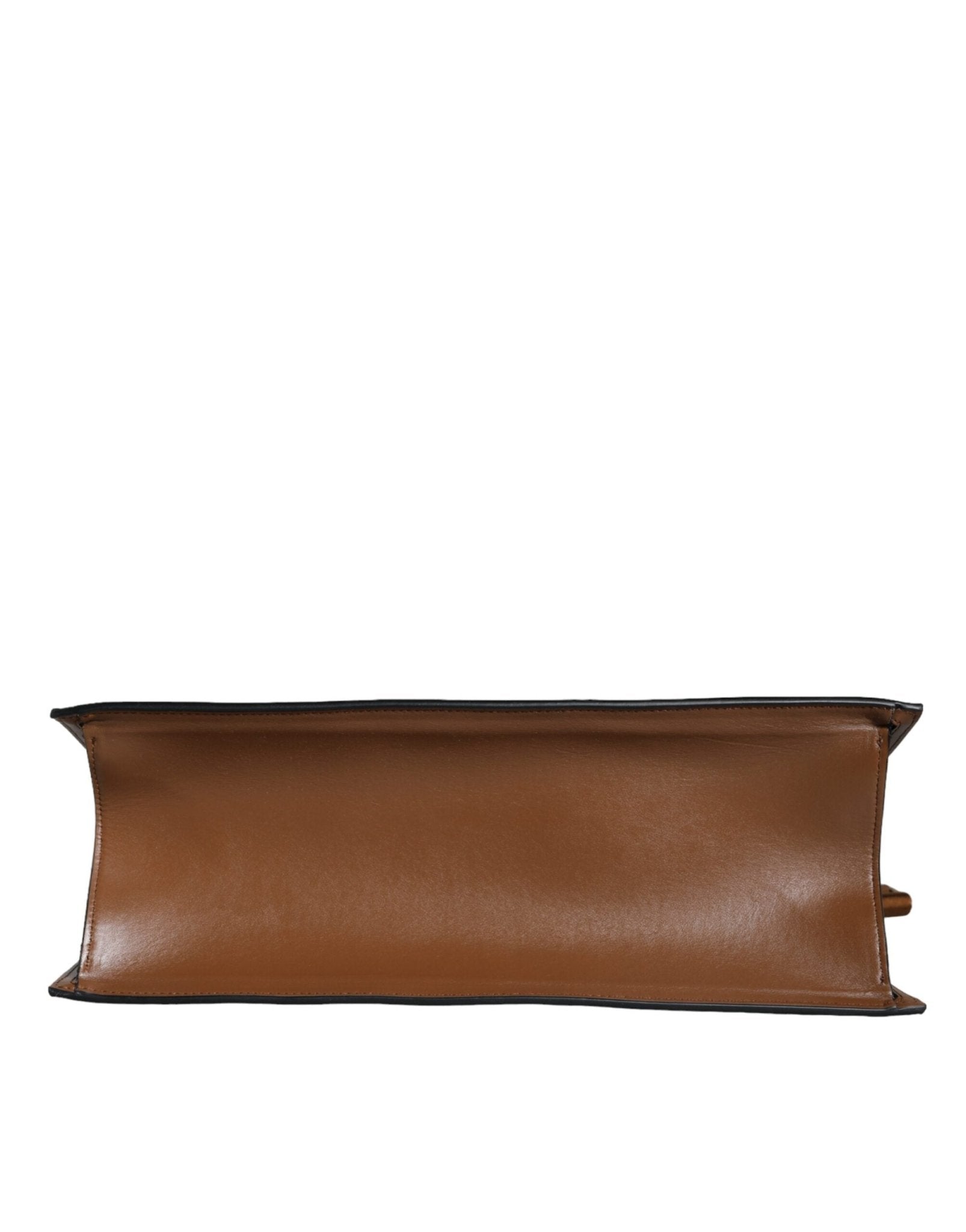 Versace Brown Top Handle Jacquard Leather Logo Crossbody Tote Bag - Sandy Store ByNet