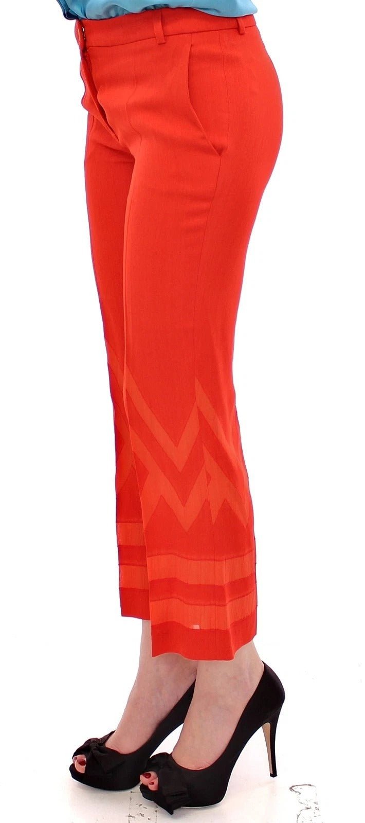 Versace Collection Red Pants Cropped 3/4 Short Nude Capri Pants – IT40|S par Versace Collection | Disponible sur Sandy Store ByNet